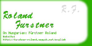 roland furstner business card