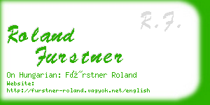 roland furstner business card